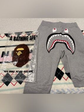 Bape Grey Shark Sweatpants